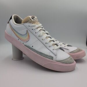 Nike Blazer Low 77 Shoe Mens 10.5 Vintage Be‎ True White Multi Daily Walking